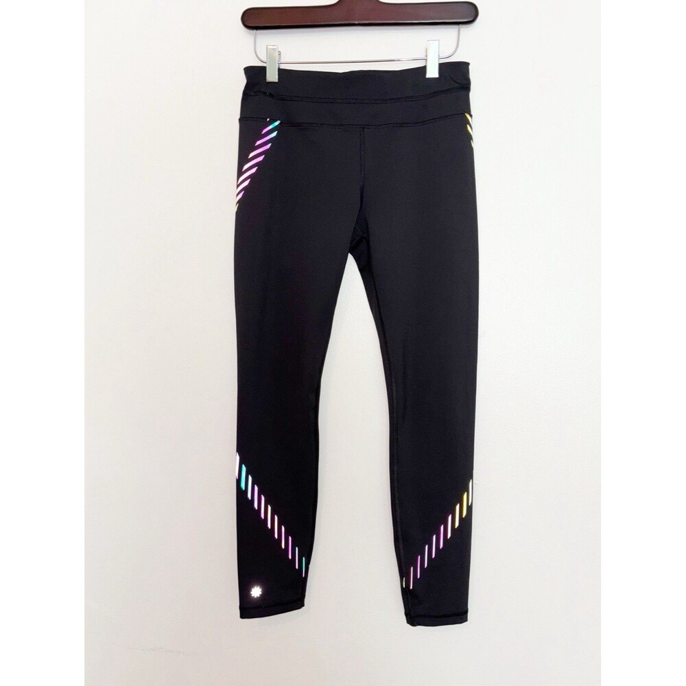 Athleta Spectrum Sonar 7/8 Leggings Black Size Small Compression Reflective